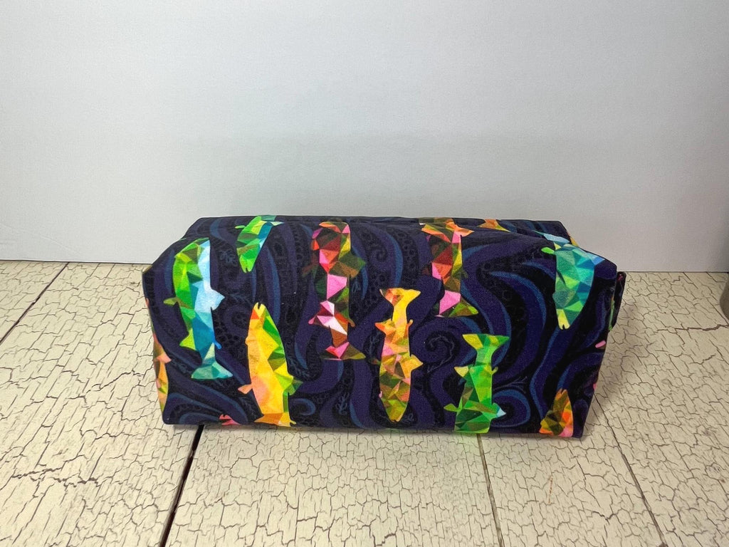 Trout Zipper Pouch: Handmade Cotton Travel Organizer
