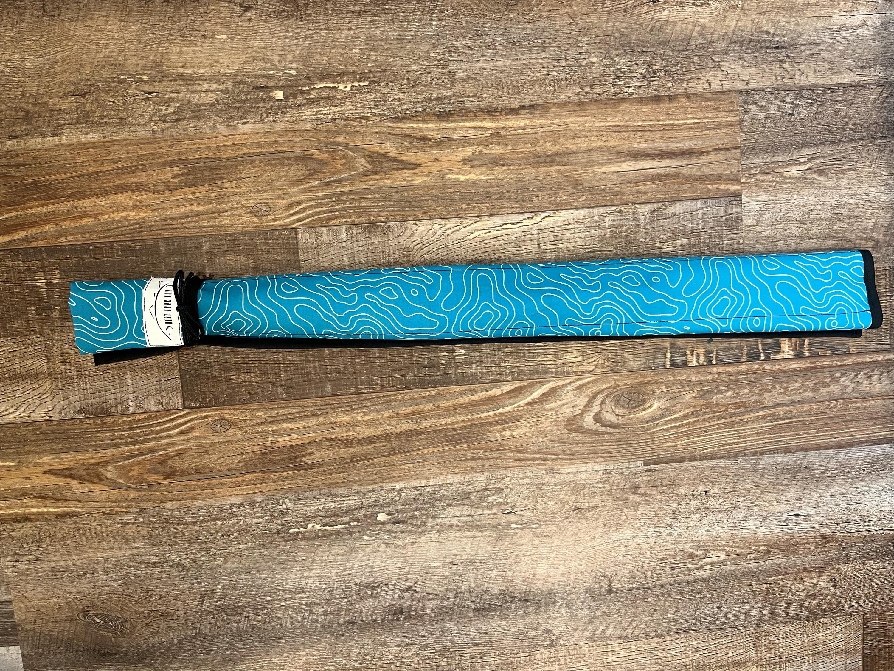 Fly Rod Sleeve- Teal Topography