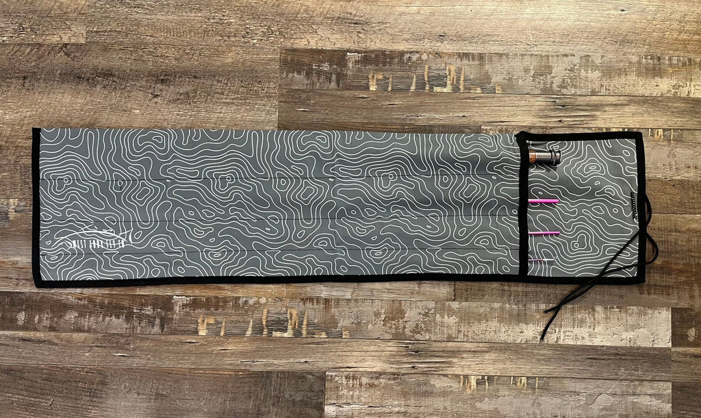 Fly Rod Sleeve- Charcoal Topography