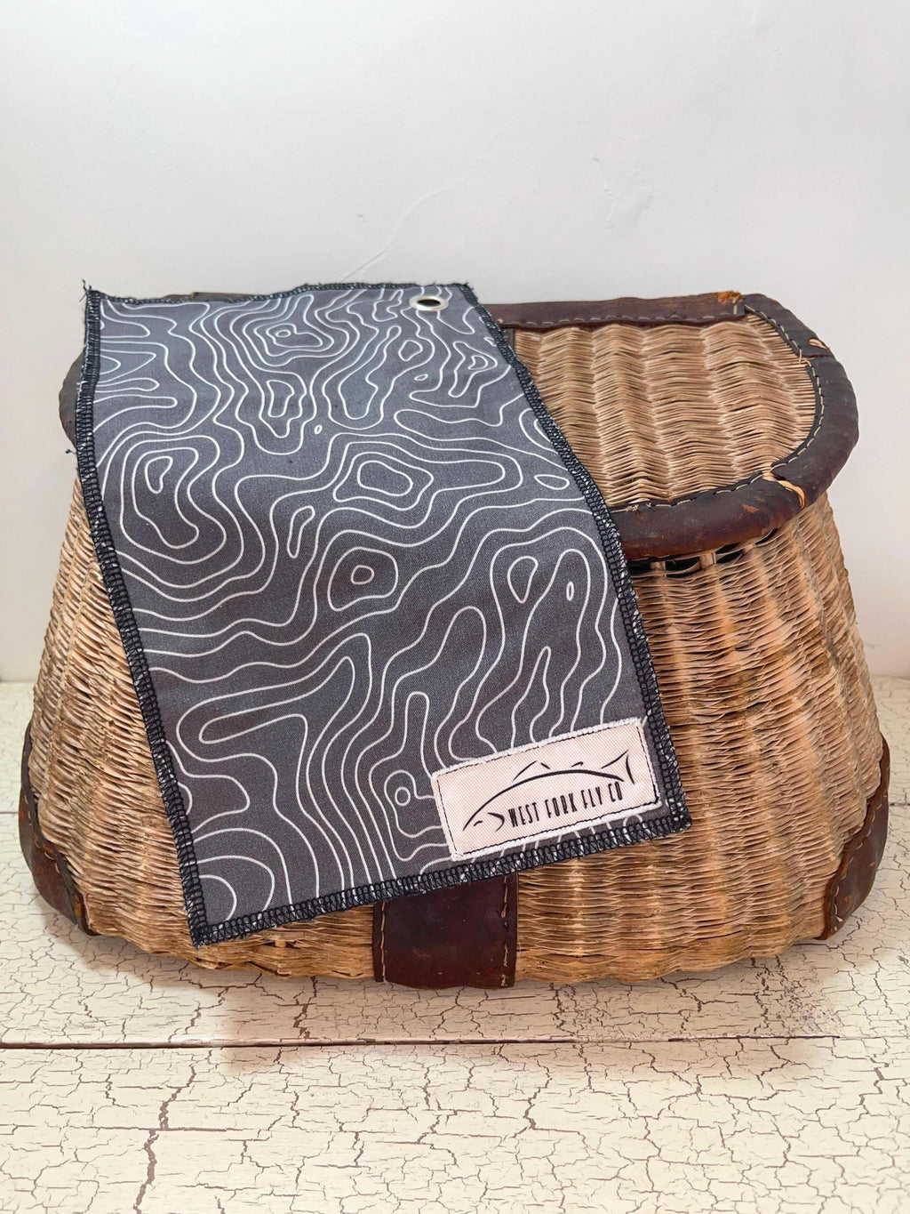 Angler Towel-Charcoal Topography