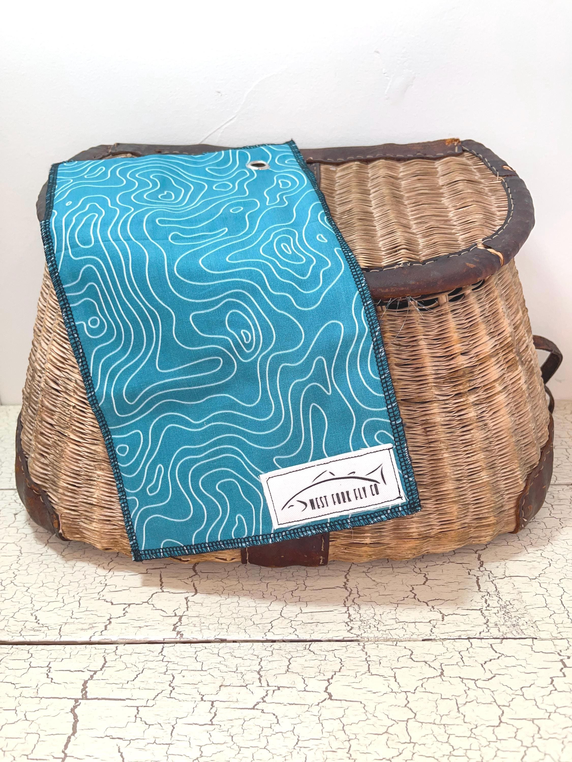Angler Towel-Teal Topography
