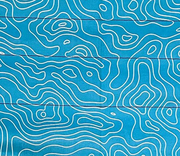 Fly Rod Sleeve- Teal Topography