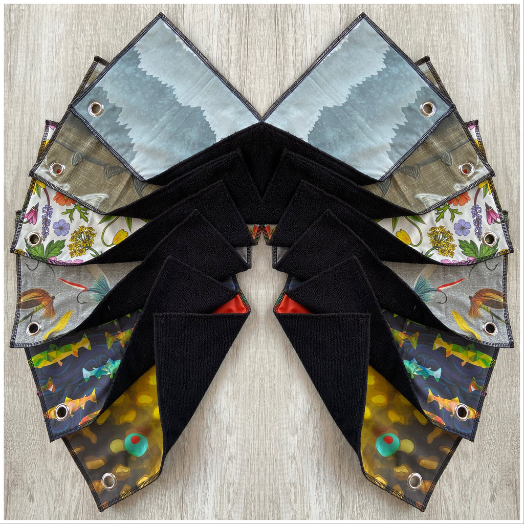 Angler Towel-Blue Flies