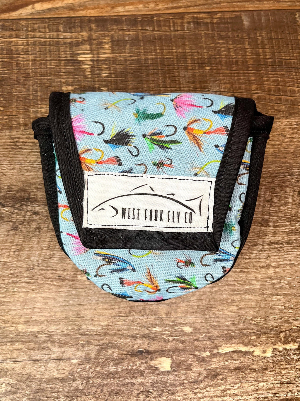 Fly Reel Case- Blue Flies