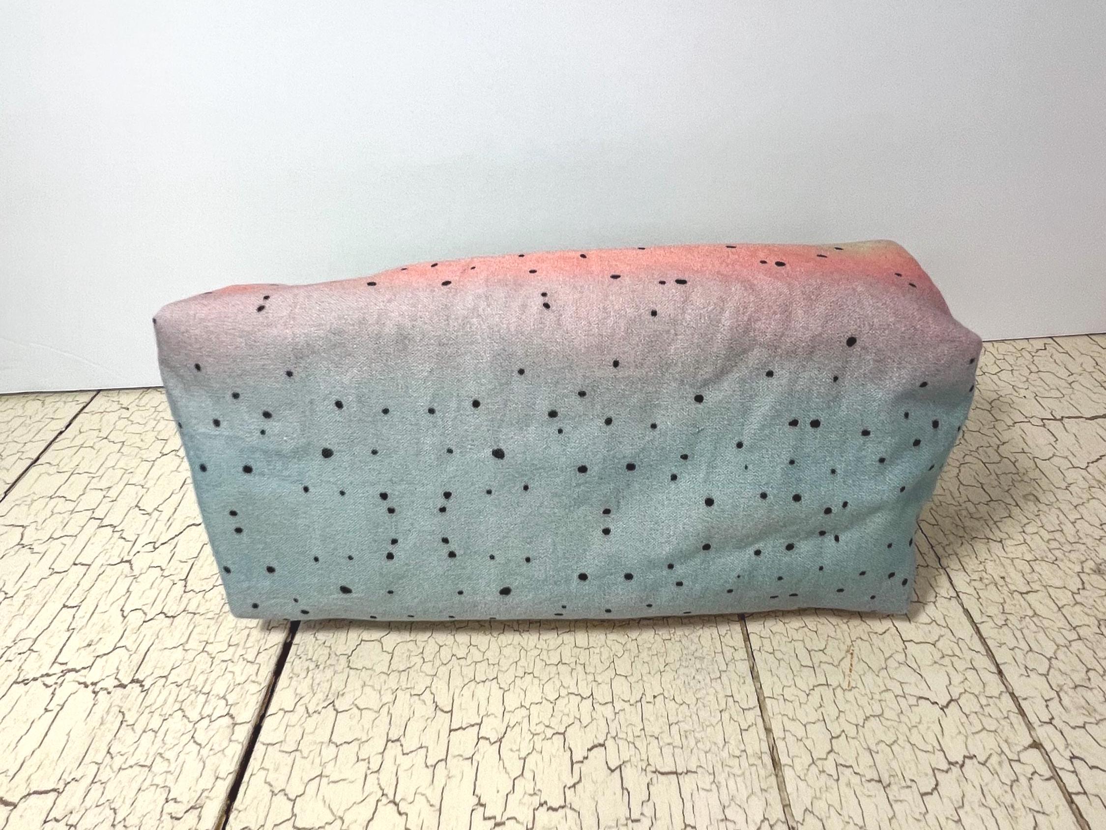Rainbow Trout Zipper Pouch: Handmade Cotton Travel Organizer