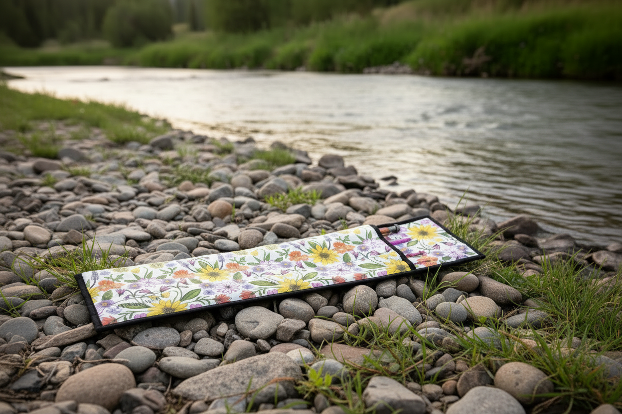 Fly Rod Sleeve Wildflowers Solo River Bank