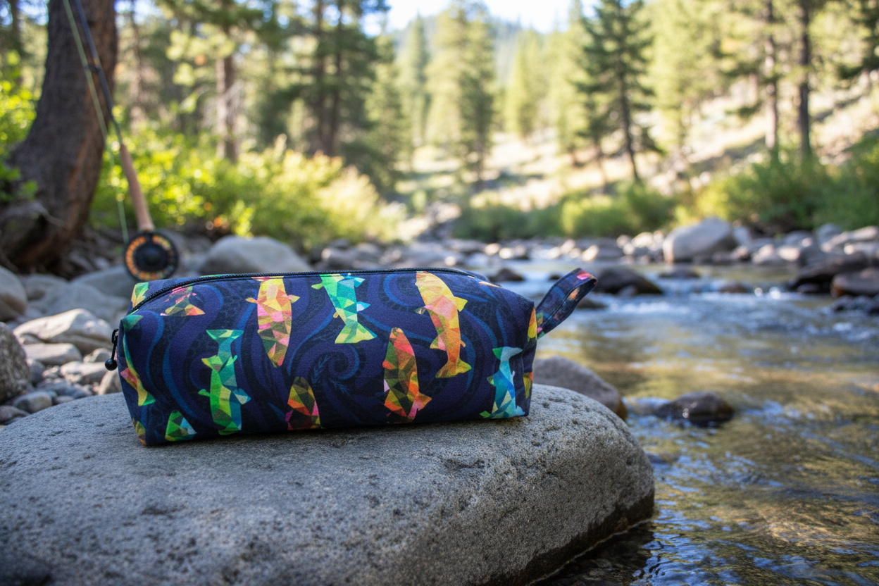 Trout Zipper Pouch in Nature